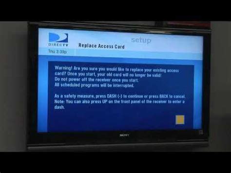 programming a DIRECTV card